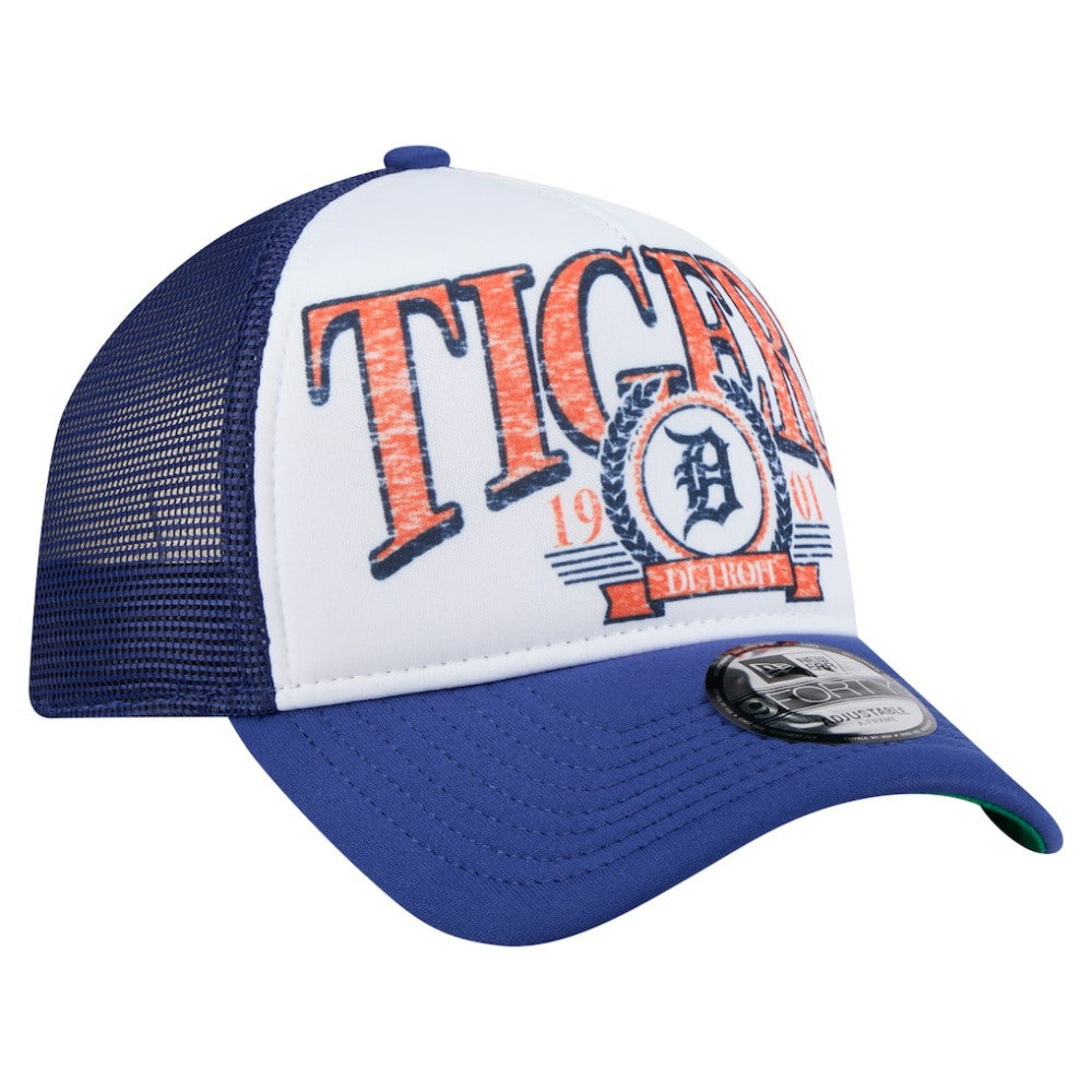Detroit Tigers New Era Distressed 9FORTY A-Frame Adjustable Trucker Hat Sale