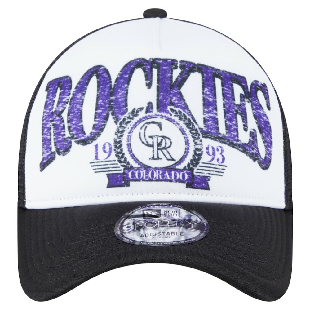 Colorado Rockies New Era Distressed 9FORTY A-Frame Adjustable Trucker Hat Discount