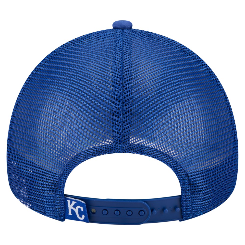 Kansas City Royals New Era Distressed 9FORTY A-Frame Adjustable Trucker Hat Sale