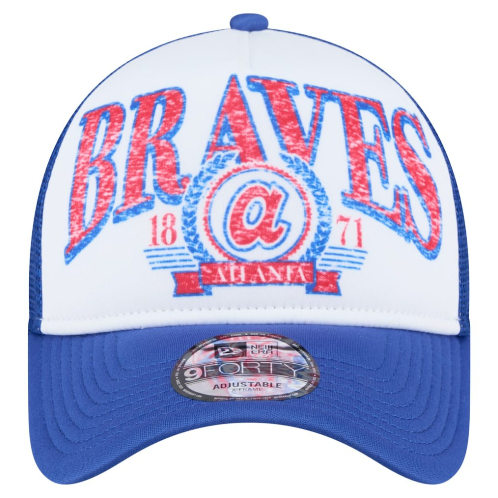 Atlanta Braves New Era Trucker A-Frame 9FORTY Adjustable Hat Outlet
