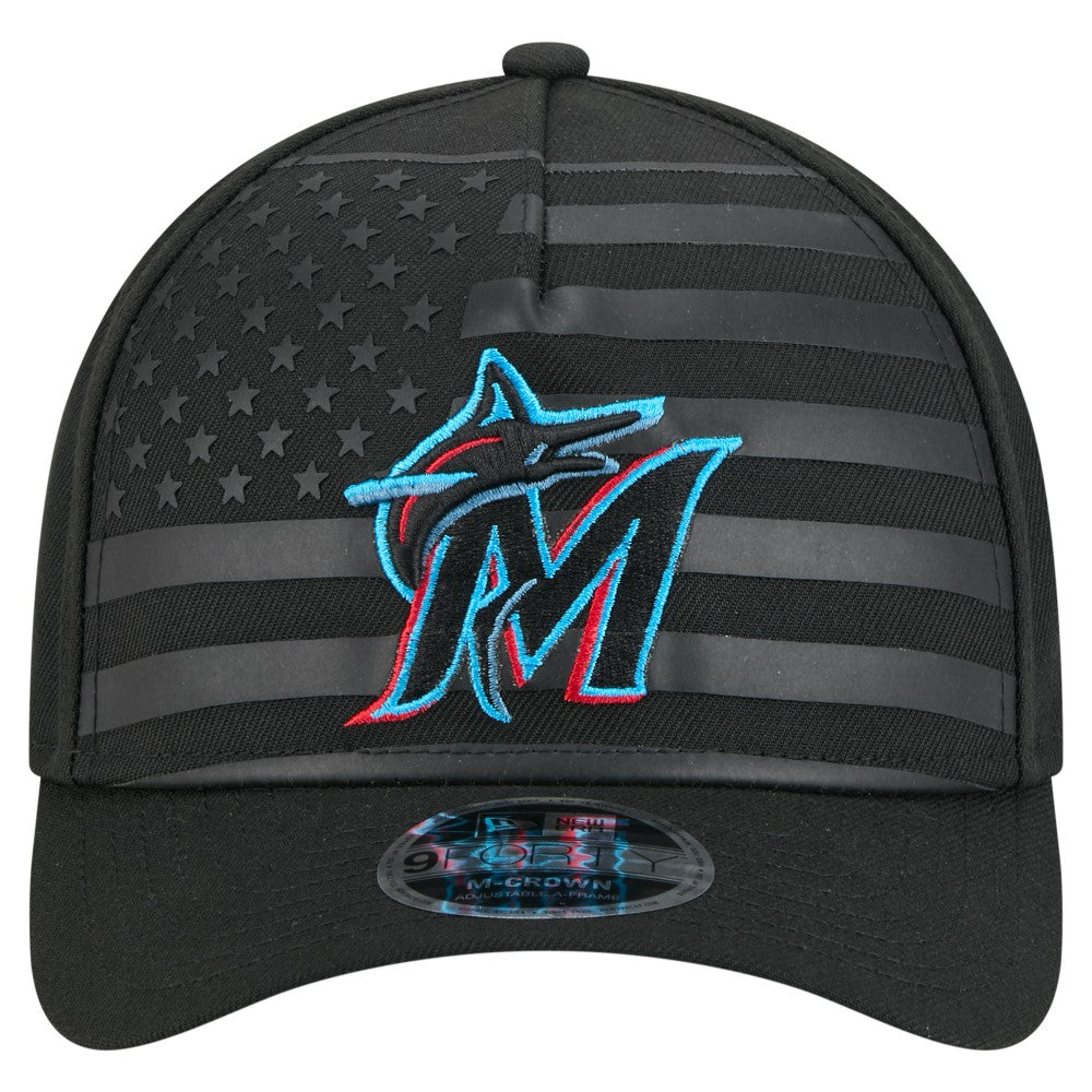 Miami Marlins New Era American Flag 9FORTY M-Crown A-Frame Adjustable Hat Online