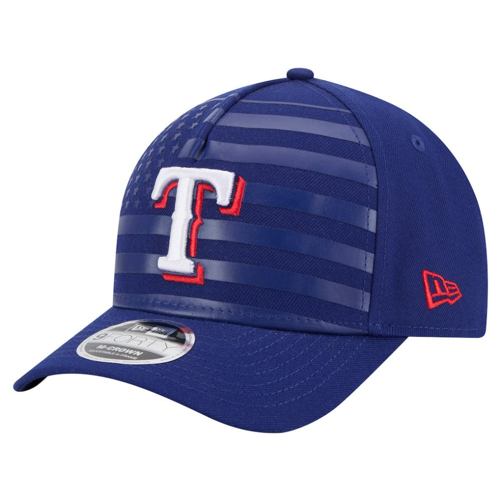 Texas Rangers New Era American Flag 9FORTY M-Crown A-Frame Adjustable Hat Sale