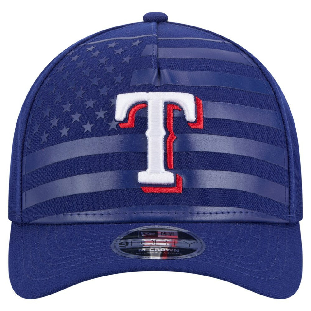 Texas Rangers New Era American Flag 9FORTY M-Crown A-Frame Adjustable Hat Sale
