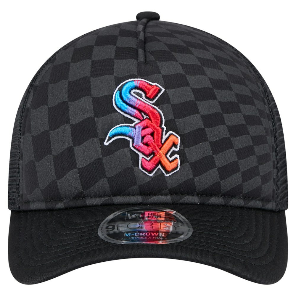 Chicago White Sox New Era Gradient 9FORTY A-Frame M-Crown Trucker Adjustable Hat Outlet
