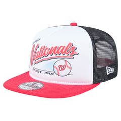 Washington Nationals New Era Retro Script Trucker 9FIFTY Snapback Hat Discount