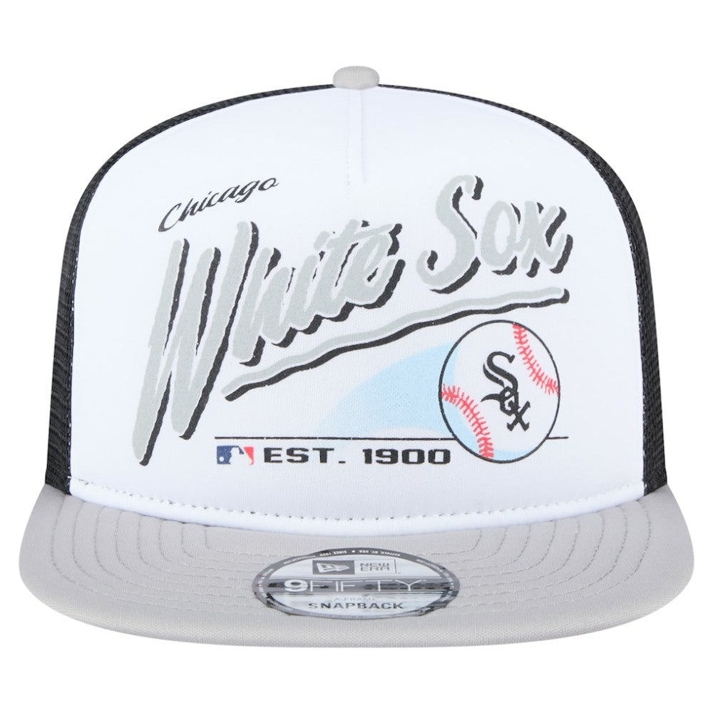 Chicago White Sox New Era Retro Script Trucker 9FIFTY Snapback Hat for sale