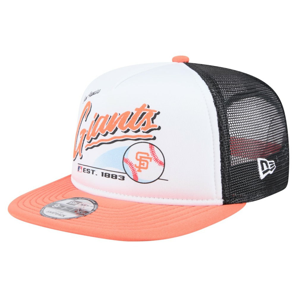 San Francisco Giants New Era Retro Script Trucker 9FIFTY Snapback Hat Discount