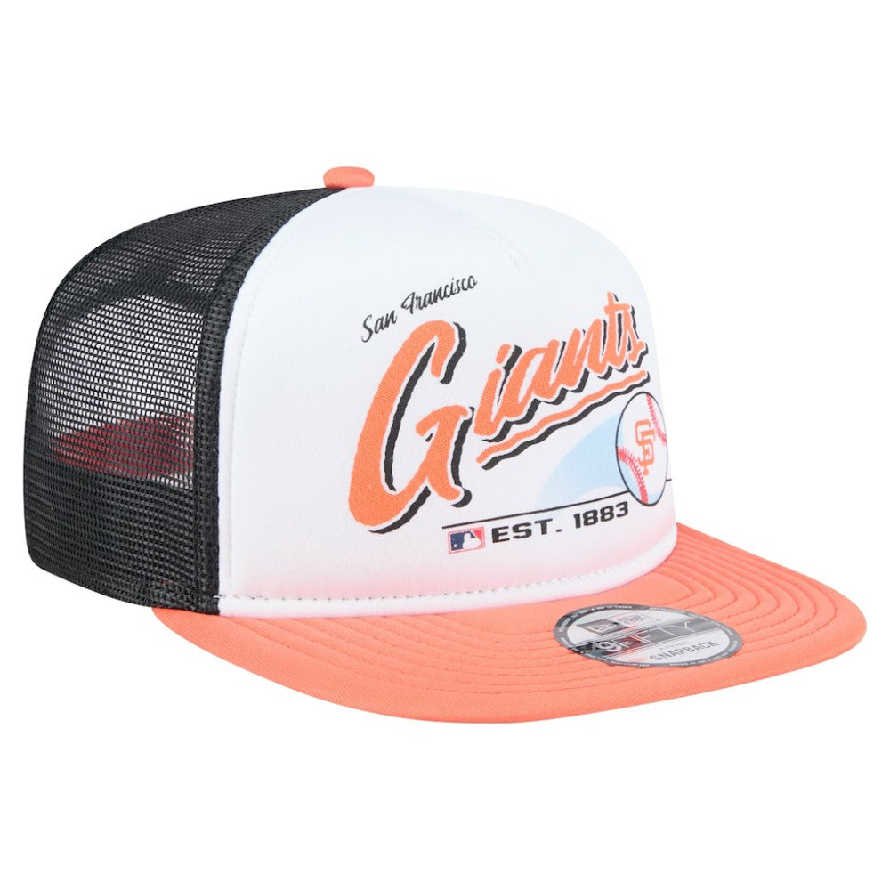 San Francisco Giants New Era Retro Script Trucker 9FIFTY Snapback Hat Discount