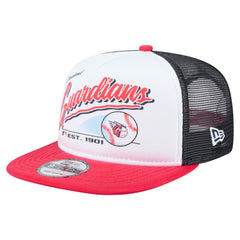 Cleveland Guardians New Era Retro Script Trucker 9FIFTY Snapback Hat for sale