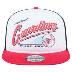 Cleveland Guardians New Era Retro Script Trucker 9FIFTY Snapback Hat for sale