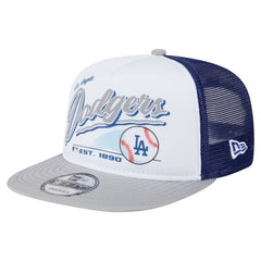 Los Angeles Dodgers New Era Retro Script Trucker 9FIFTY Snapback Hat Sale