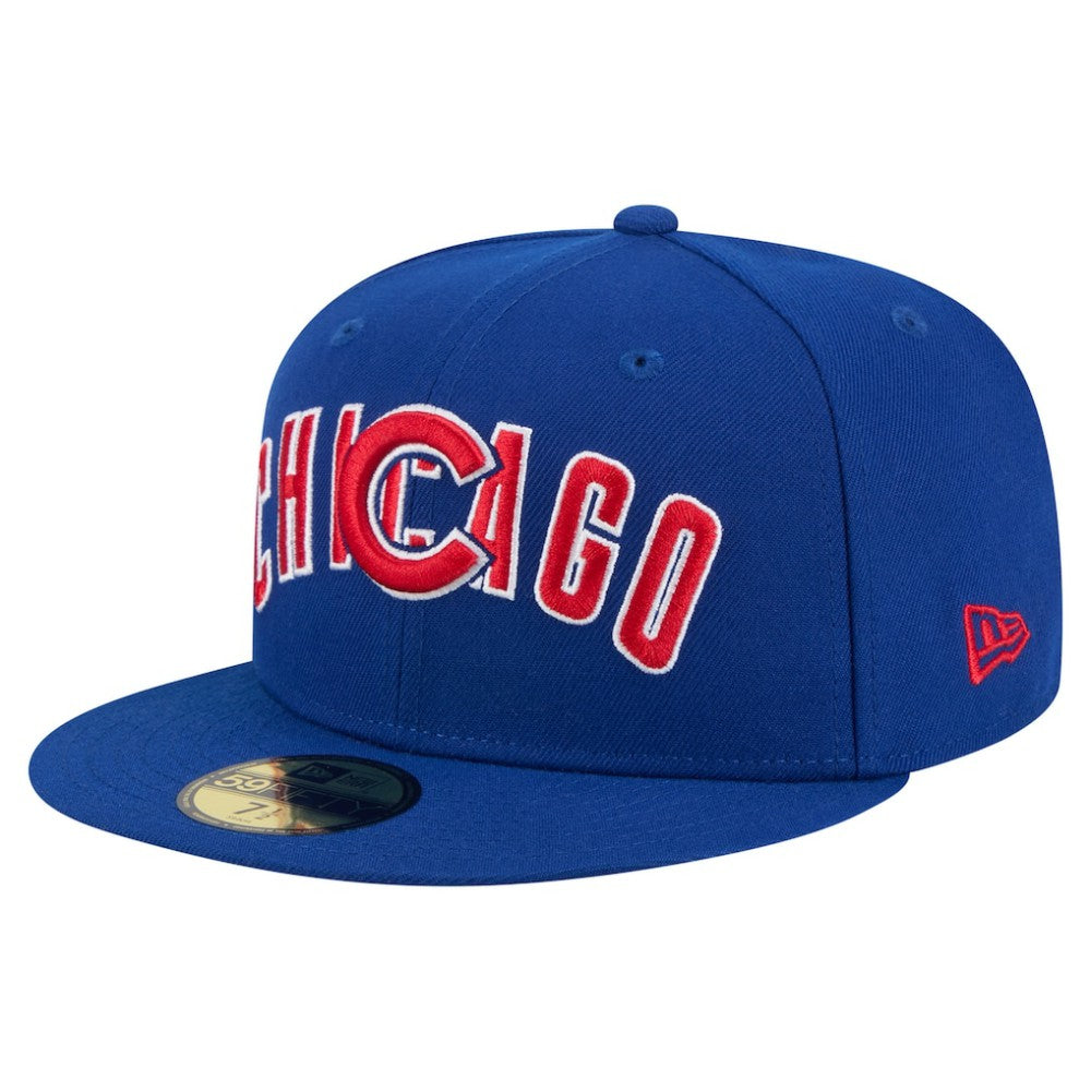 Chicago Cubs New Era Overlap 59FIFTY Fitted Hat Outlet