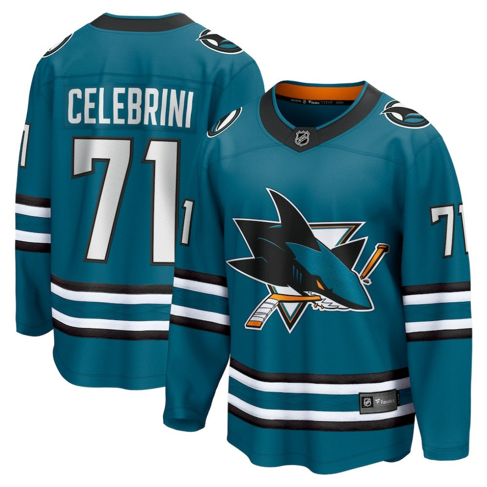 Macklin Celebrini San Jose Sharks Fanatics Home Breakaway Jersey – Teal | Fanatics near me