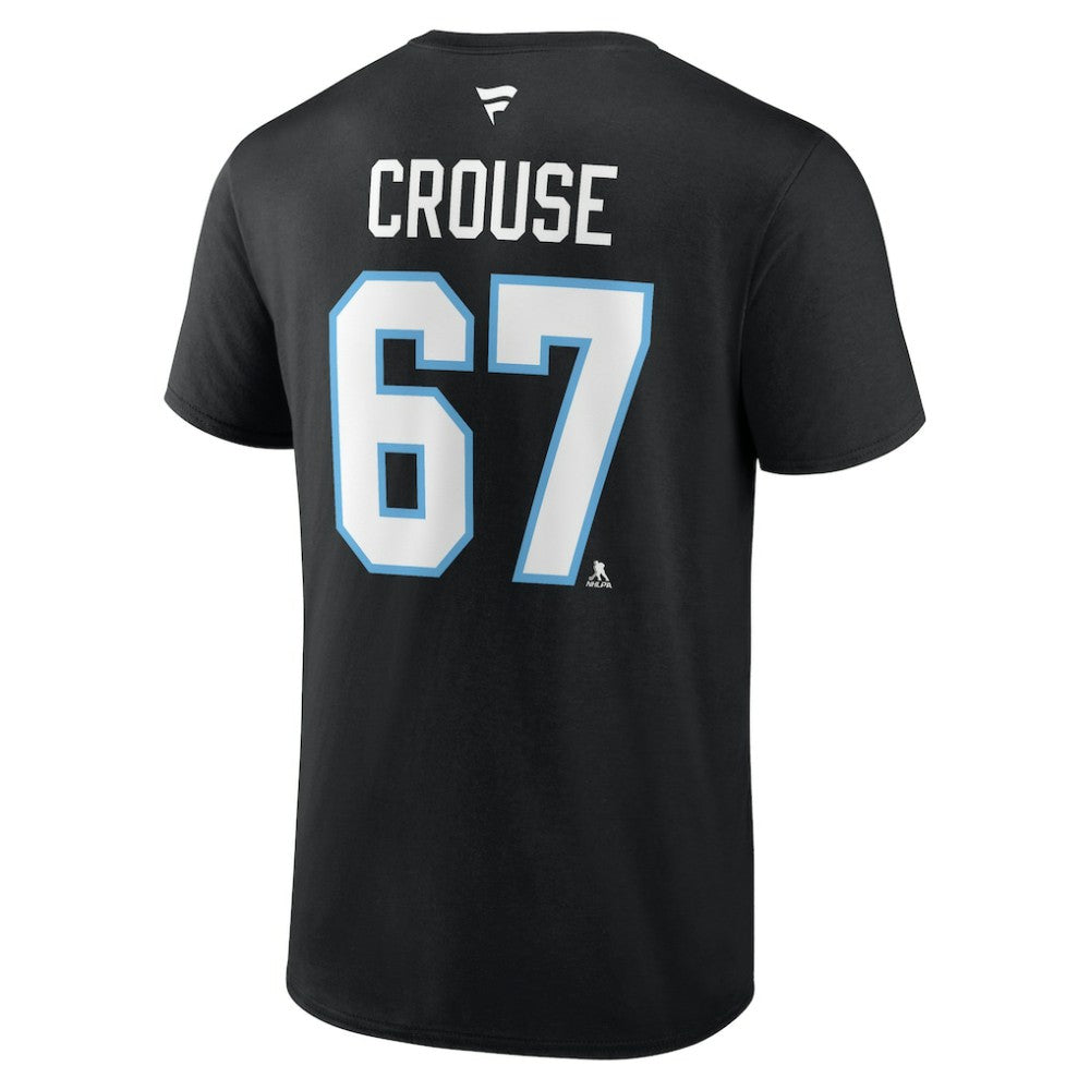 Lawson Crouse Utah Mammoth Fanatics Authentic Stack Name & Number T-Shirt - Black | Fanatics on sale