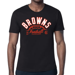 Cleveland Browns Starter Half Ball Logo T-Shirt - Black - NFL