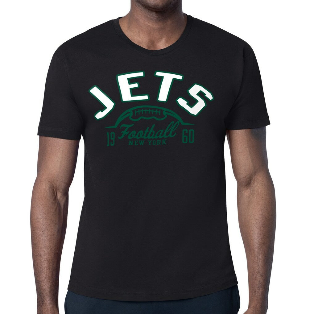 New York Jets Starter Half Ball Logo T-Shirt - Black - NFL