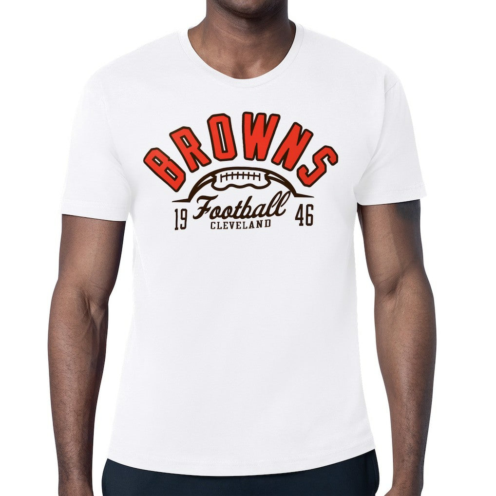 Cleveland Browns Starter Half Ball Logo T-Shirt - White - NFL