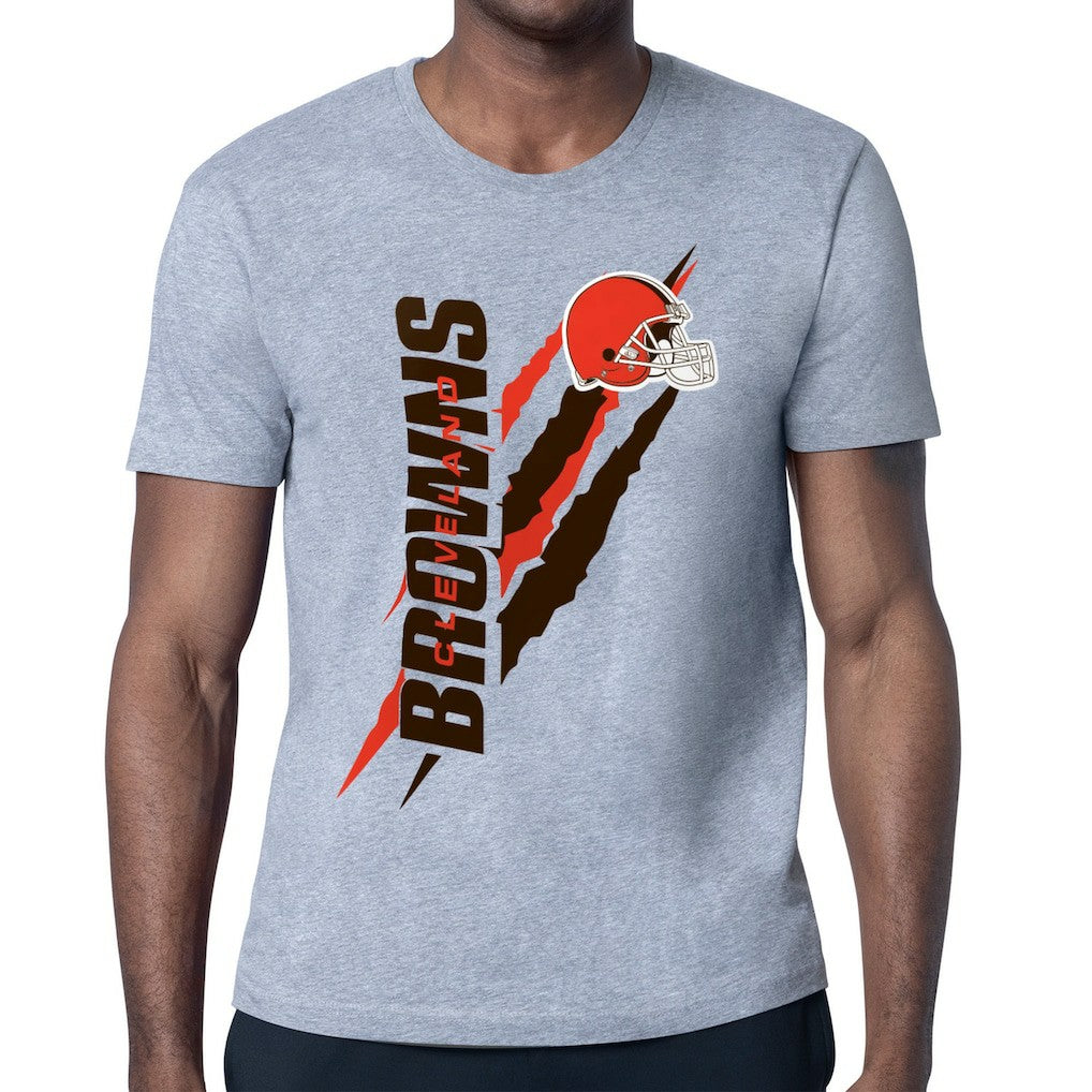 Cleveland Browns Starter Color Scratch T-Shirt - Heather Gray - NFL