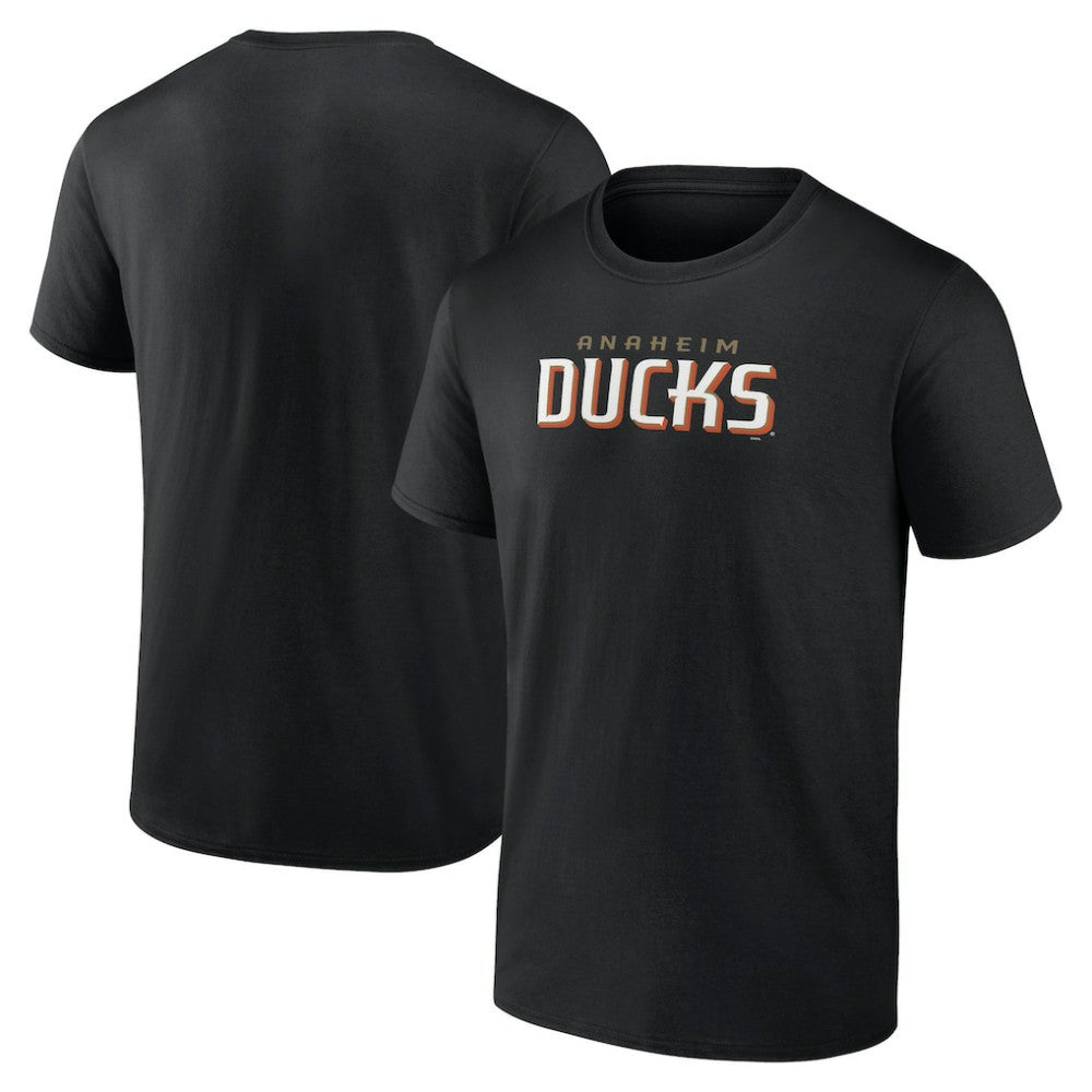 Anaheim Ducks Wordmark Logo T-Shirt - Black | NHL sale