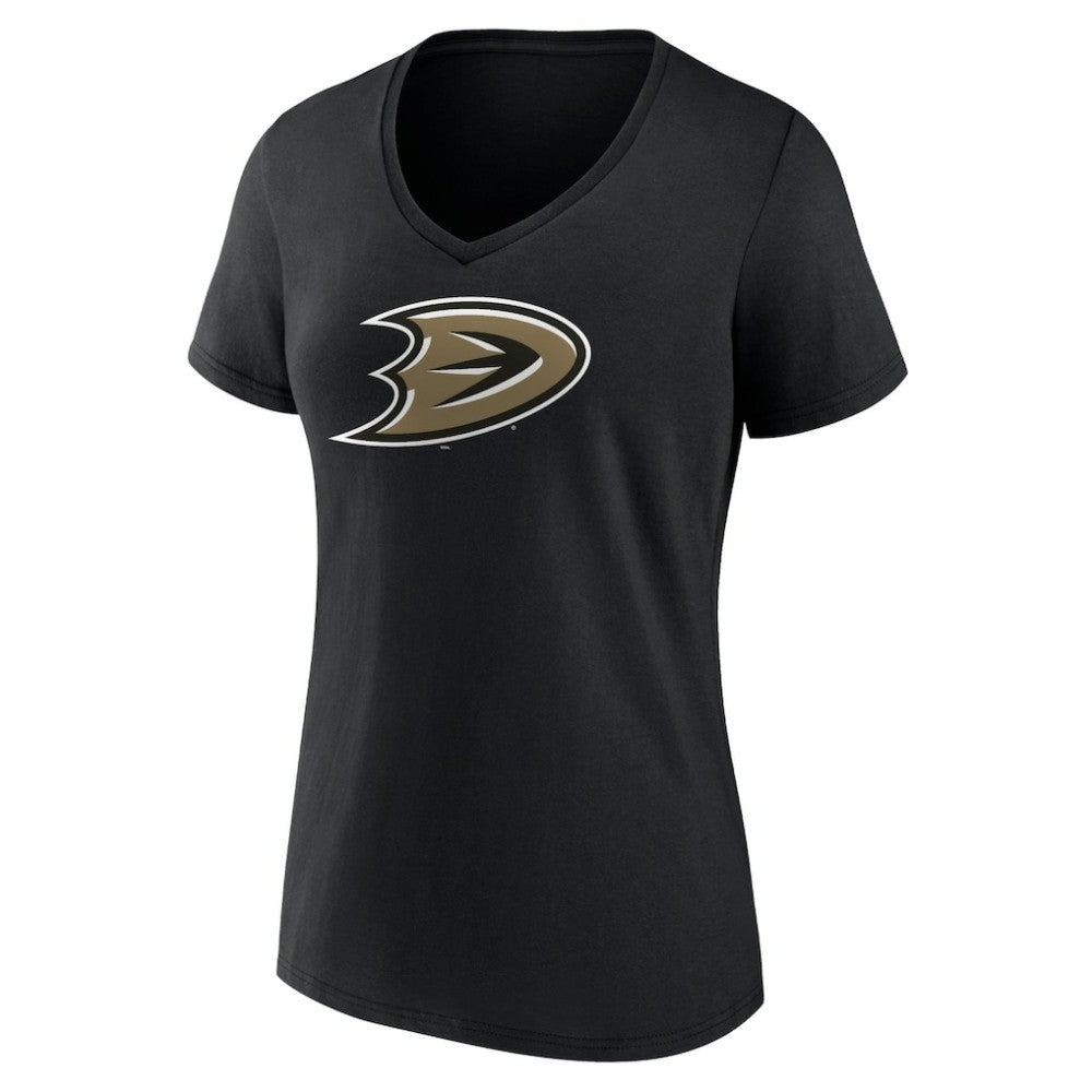 Anaheim Ducks Women's Secondary Logo V-Neck T-Shirt – Black | NHL near me