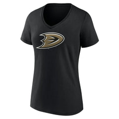 Anaheim Ducks Women's Secondary Logo V-Neck T-Shirt – Black | NHL near me