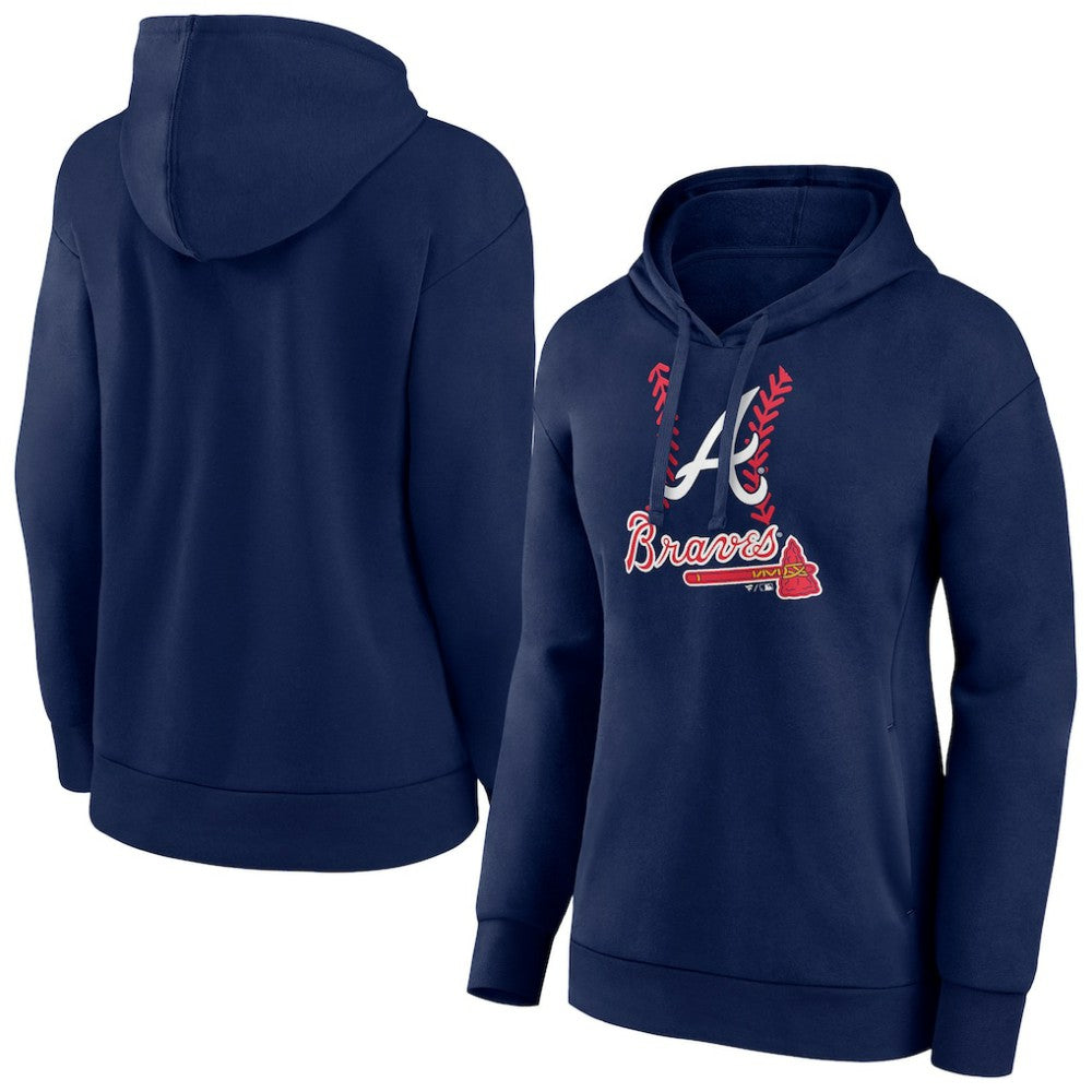 Atlanta Braves Women's Fastball Pullover Hoodie Discount
