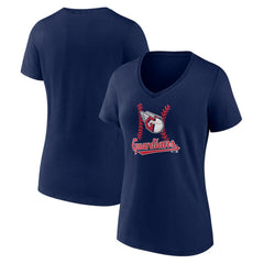 Cleveland Guardians Women's Fastball V-Neck T-Shirt Discount