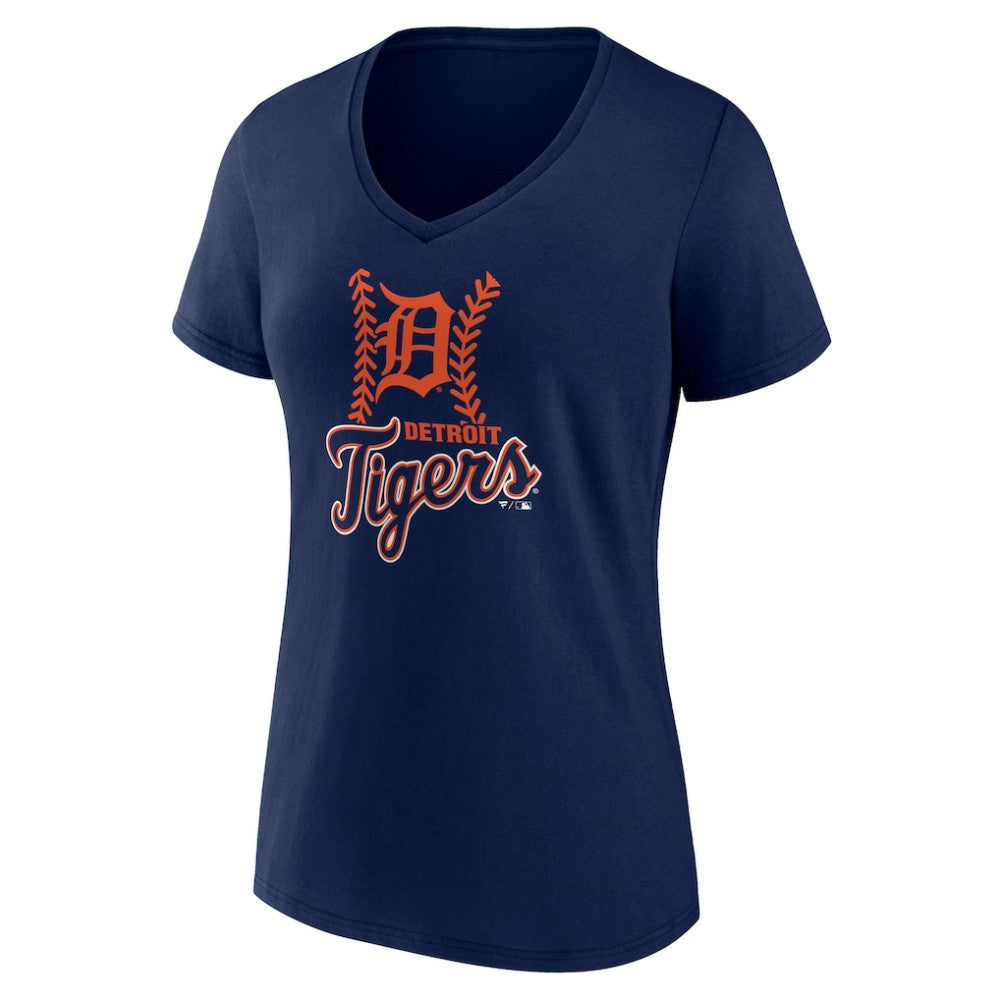 Detroit Tigers Women's Fastball V-Neck T-Shirt Discount