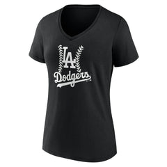 Los Angeles Dodgers Women's Fastball V-Neck T-Shirt Outlet