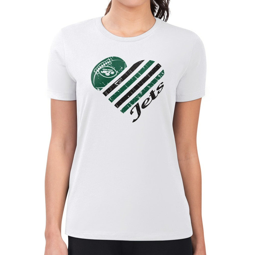 New York Jets G-III 4Her by Carl Banks Women's Heart T-Shirt - White - NFL