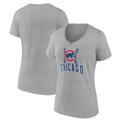 Chicago Cubs Women's Fastball V-Neck T-Shirt Near Me