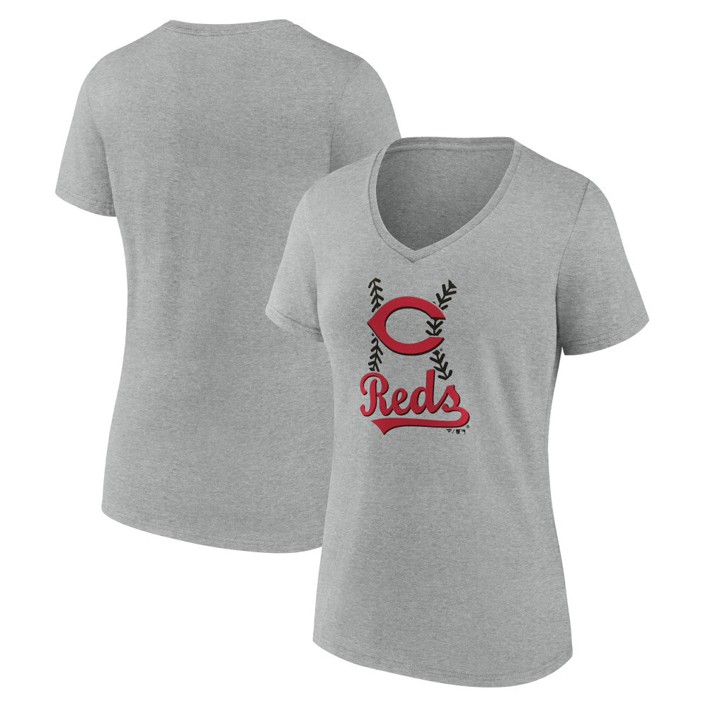 Cincinnati Reds Women's Fastball V-Neck T-Shirt Outlet