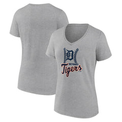 Detroit Tigers Women's Fastball V-Neck T-Shirt Discount