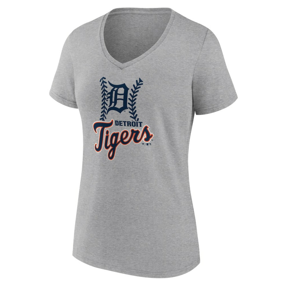 Detroit Tigers Women's Fastball V-Neck T-Shirt Discount