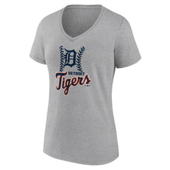 Detroit Tigers Women's Fastball V-Neck T-Shirt Discount
