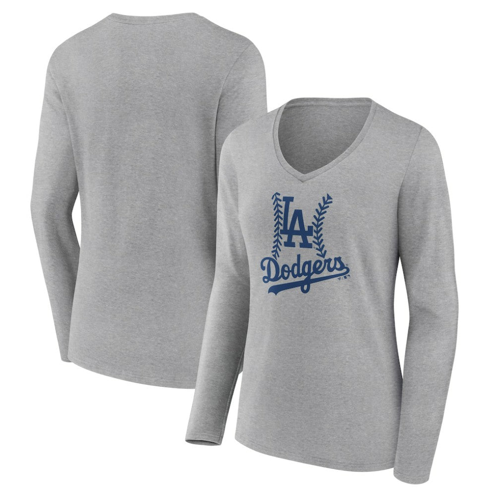 Los Angeles Dodgers Women's Fastball Long Sleeve V-Neck T-Shirt Online