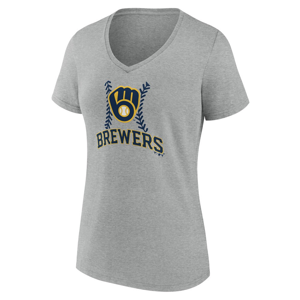 Milwaukee Brewers Women's Fastball V-Neck T-Shirt Near Me