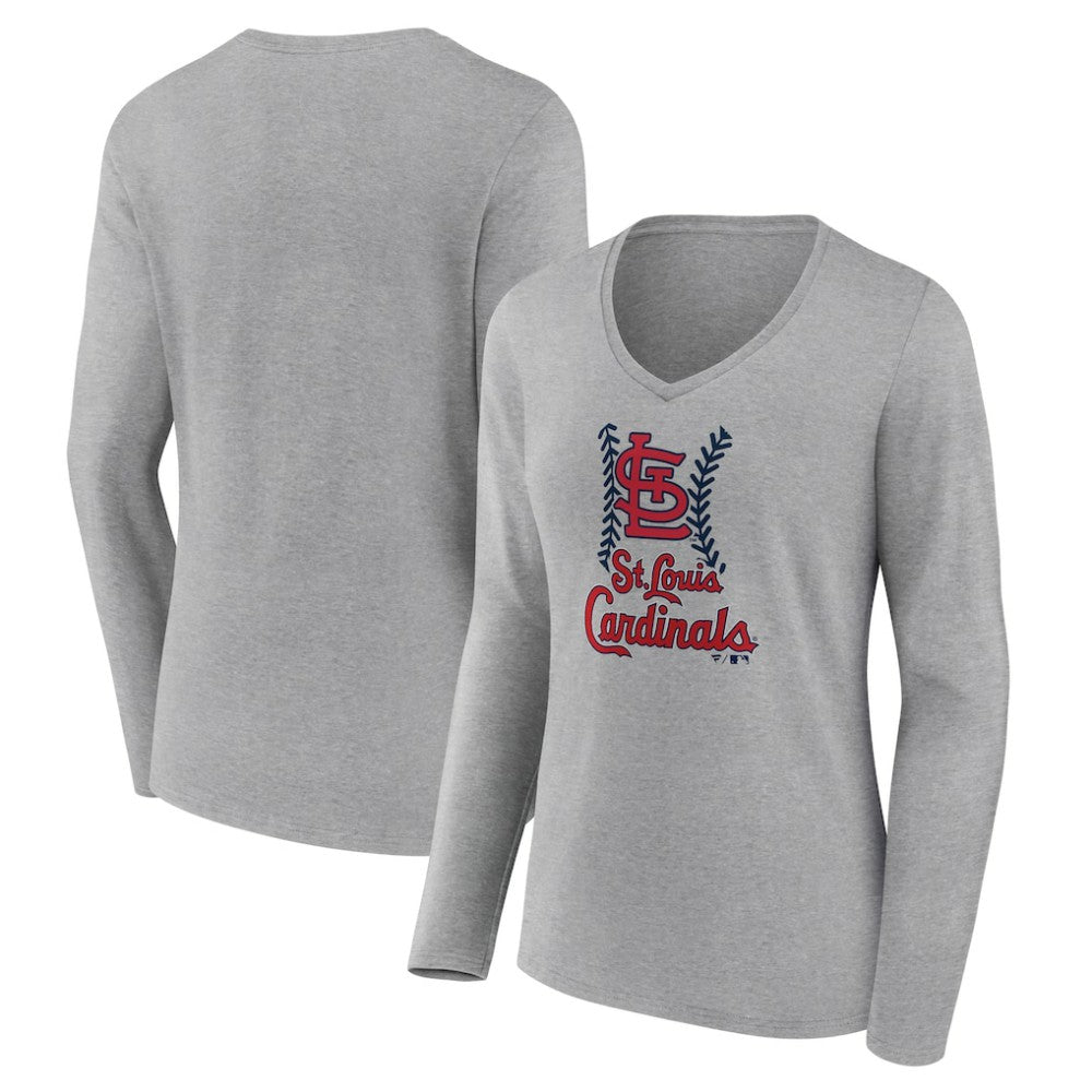St. Louis Cardinals Women's Fastball Long Sleeve V-Neck T-Shirt Near Me