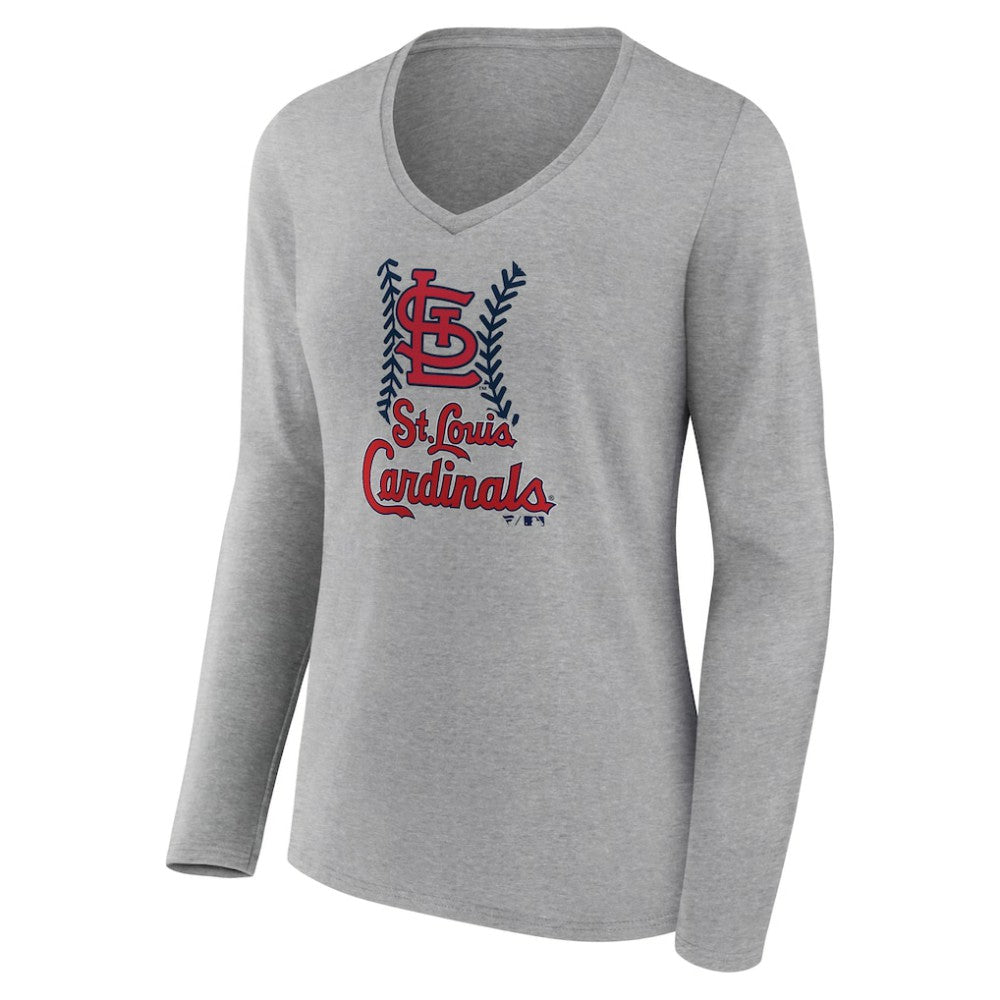 St. Louis Cardinals Women's Fastball Long Sleeve V-Neck T-Shirt Near Me