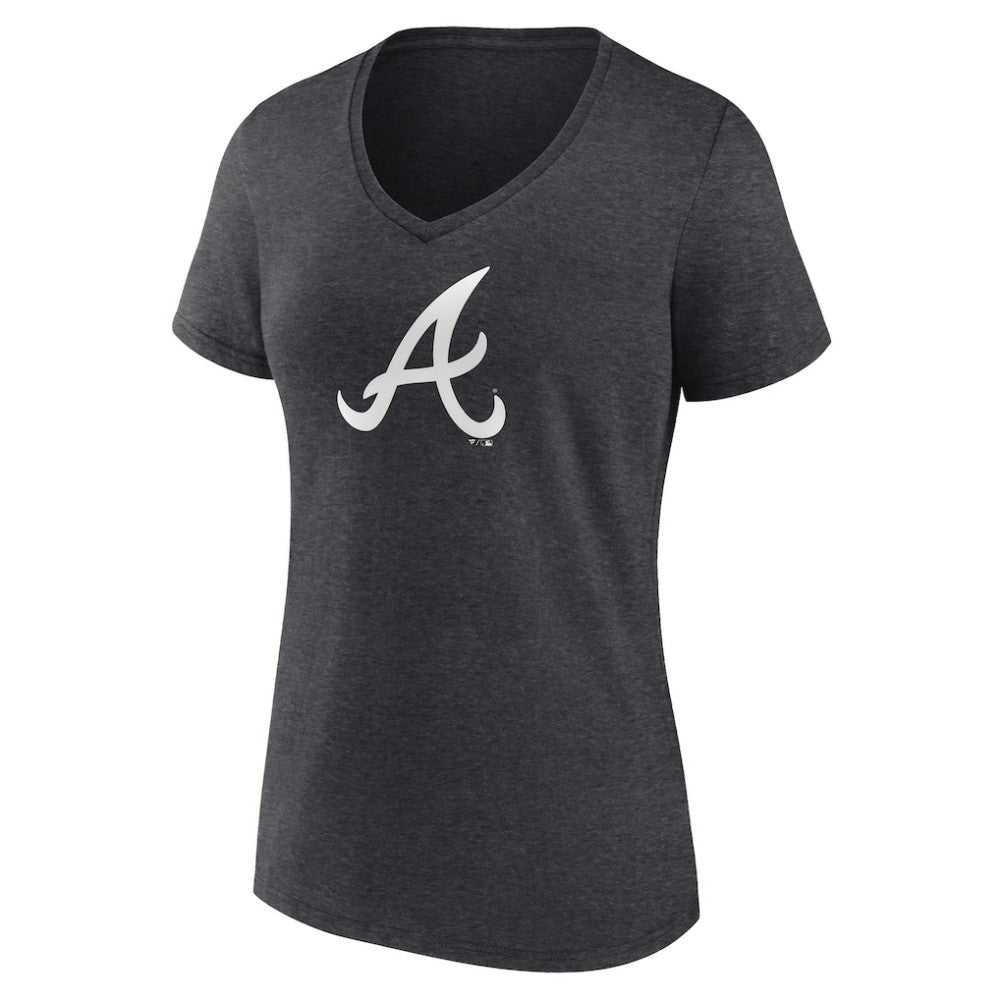 Atlanta Braves Women's Monochrome V-Neck T-Shirt Sale