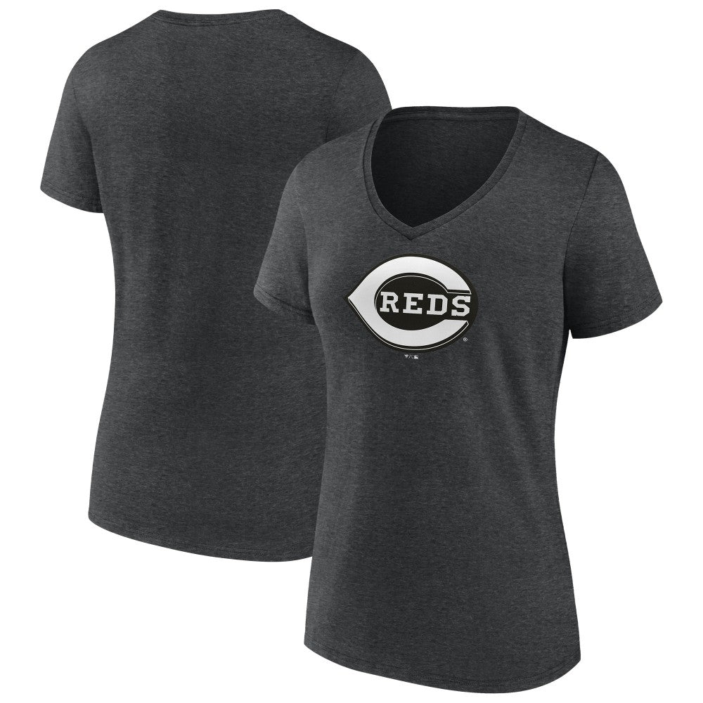 Cincinnati Reds Women's Monochrome V-Neck T-Shirt Discount