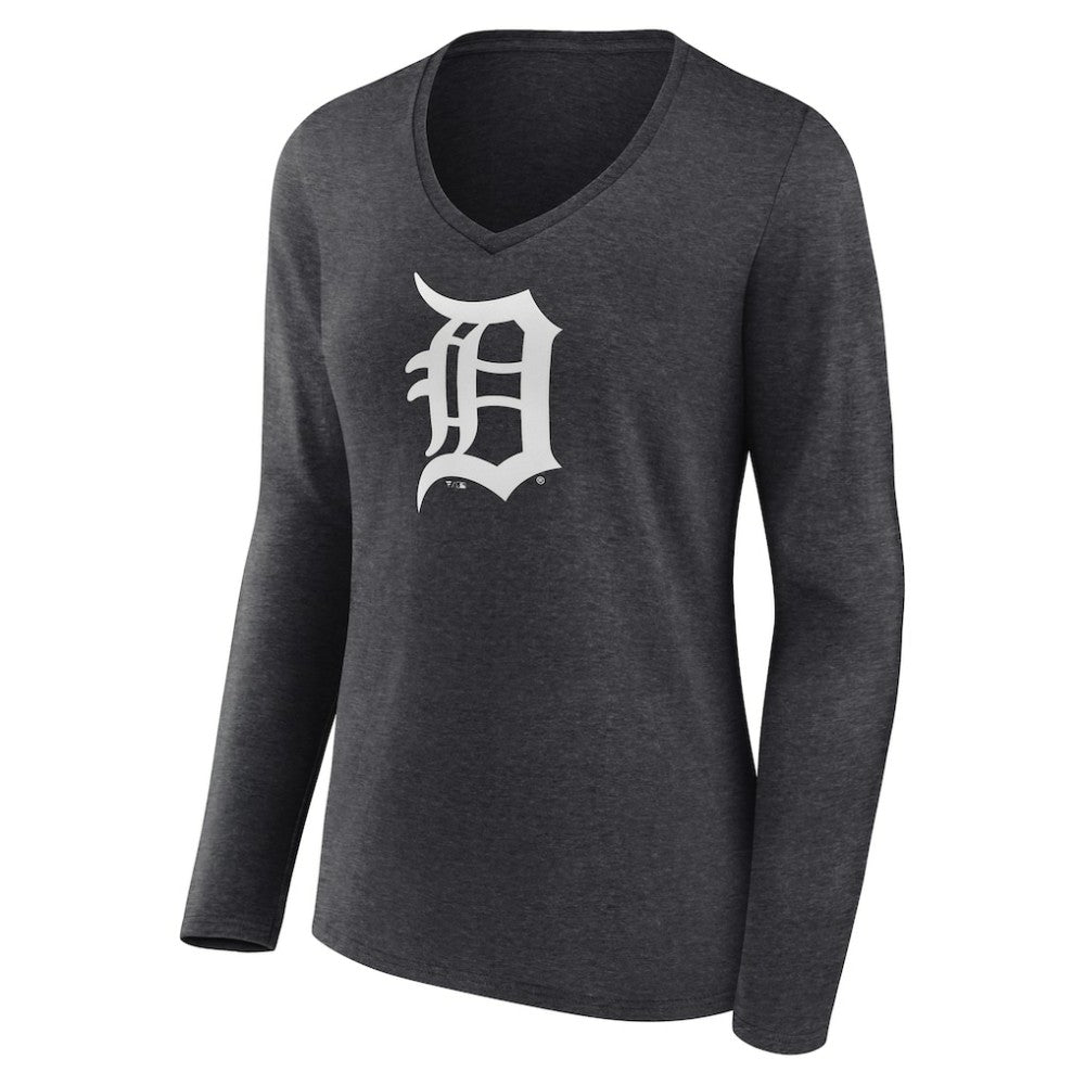 Detroit Tigers Women's Monochrome Long Sleeve V-Neck T-Shirt for sale