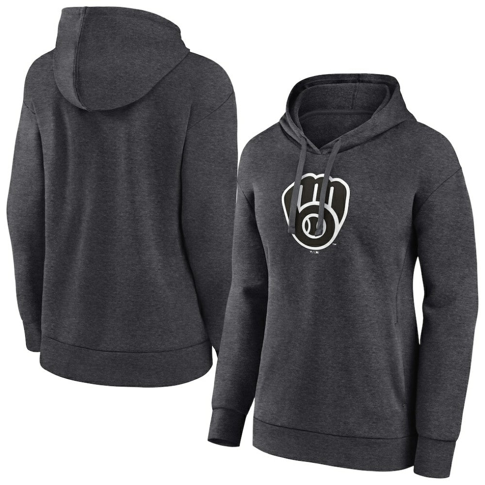 Milwaukee Brewers Women's Monochrome Pullover Hoodie for sale