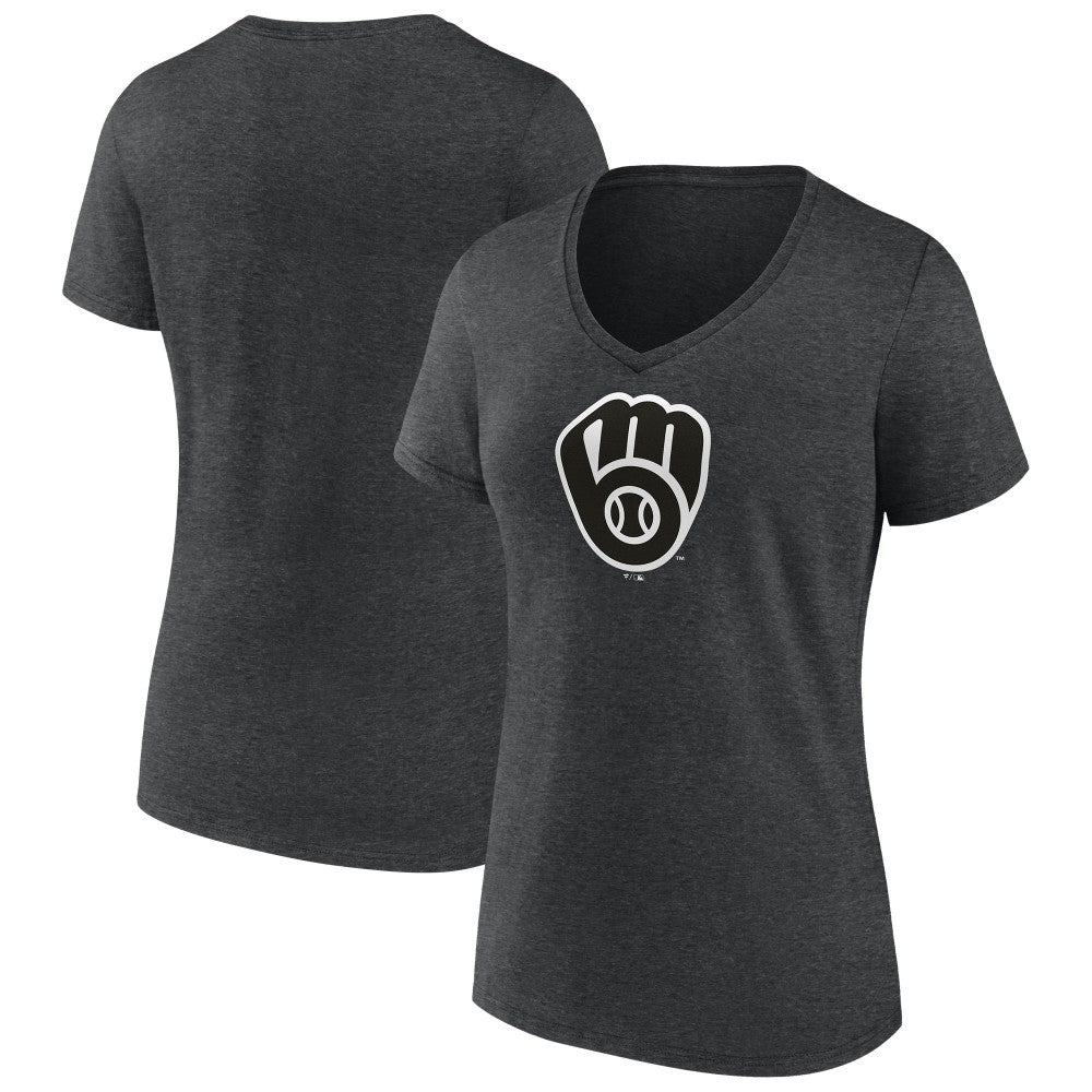 Milwaukee Brewers Women's Monochrome V-Neck T-Shirt Online