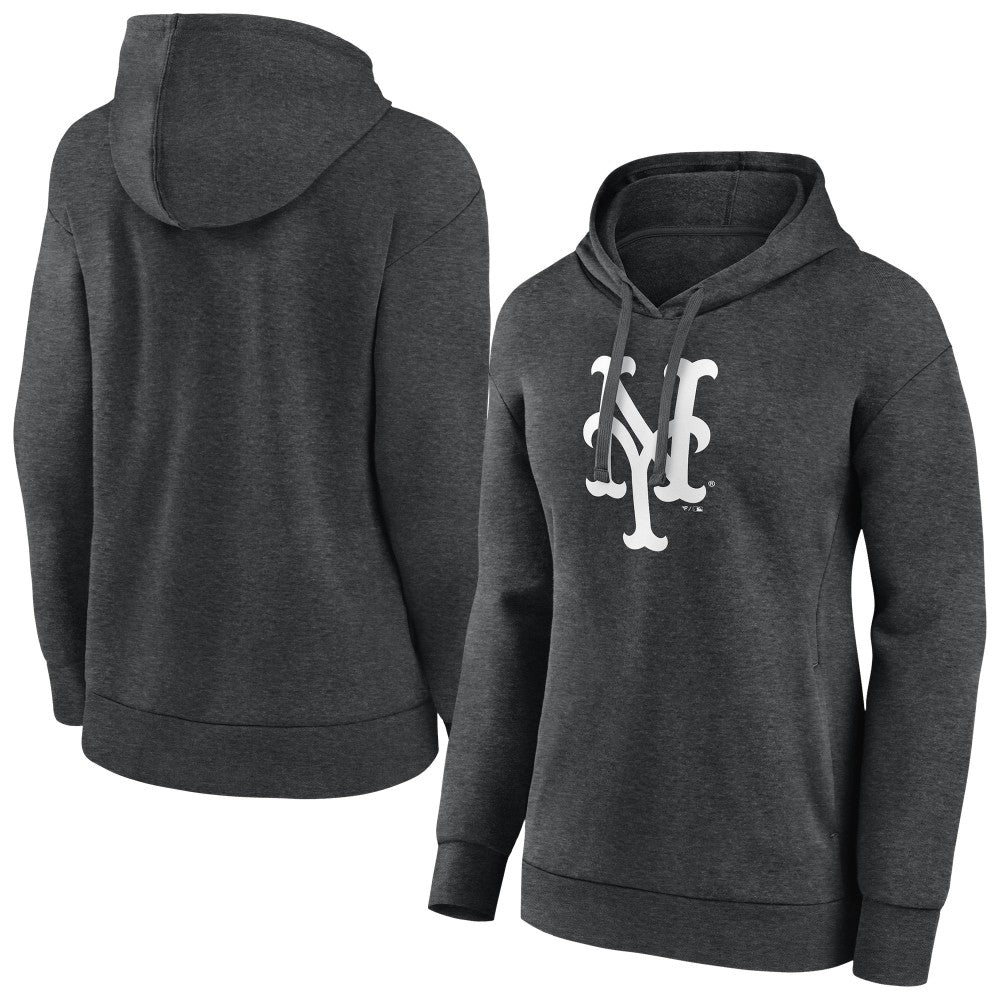 New York Mets Women's Monochrome Pullover Hoodie Outlet