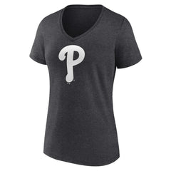 Philadelphia Phillies Women's Monochrome V-Neck T-Shirt Outlet