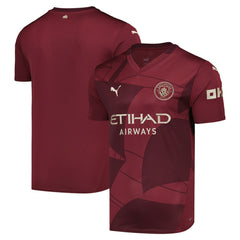 Puma - Manchester City 2024/25 Third Replica Blank Jersey - Burgundy
