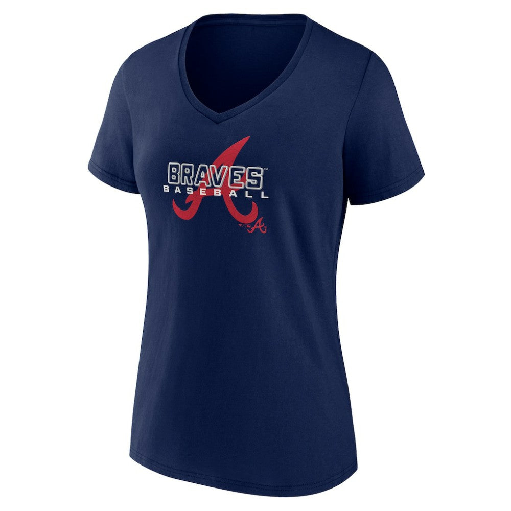 Atlanta Braves Women's Stellar V-Neck T-Shirt Outlet