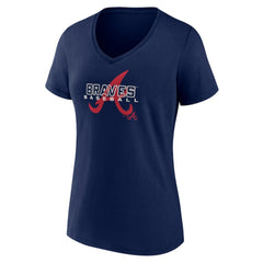 Atlanta Braves Women's Stellar V-Neck T-Shirt Outlet