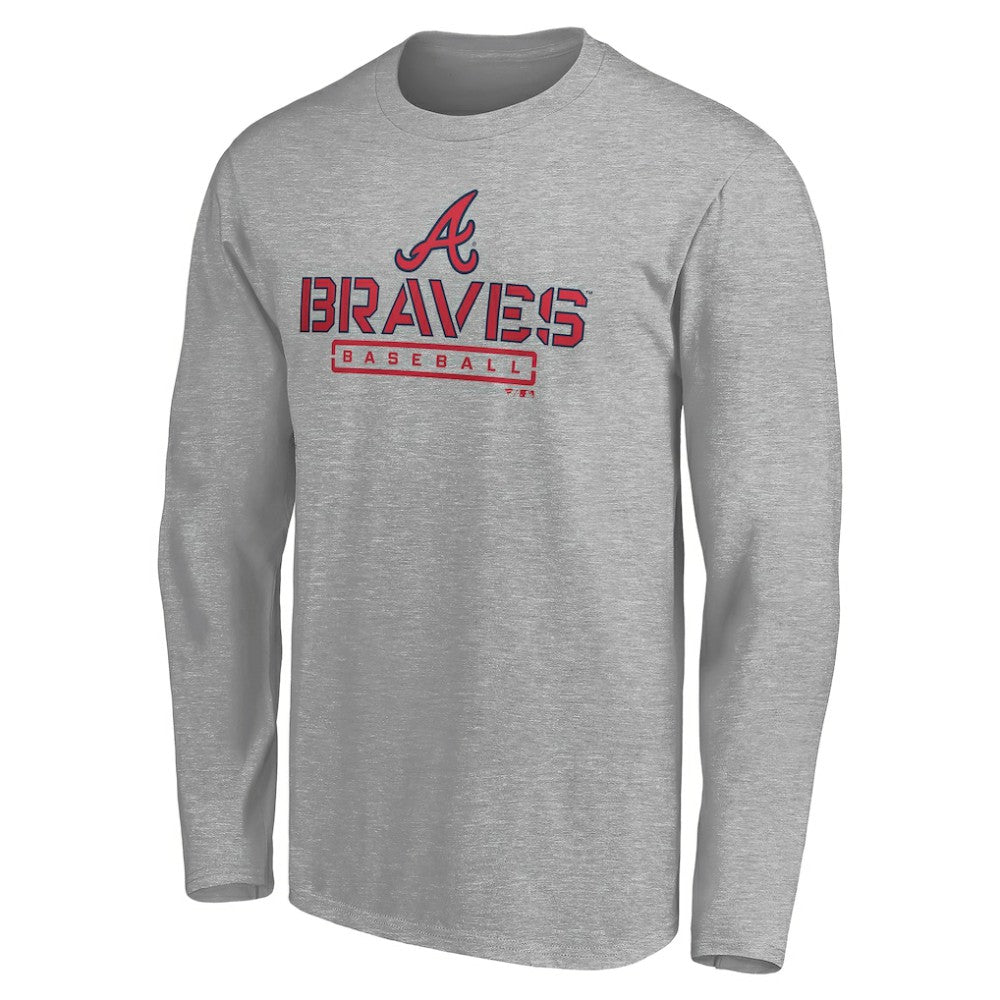 Atlanta Braves Evanston Stencil Long Sleeve T-Shirt Sale